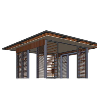 现代凉亭su模型