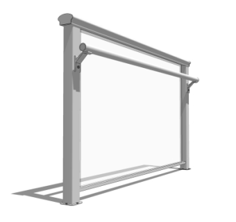 现代玻璃护栏su模型