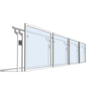 现代玻璃护栏su模型