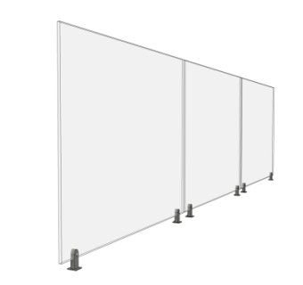 现代玻璃护栏su模型