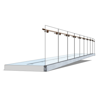 现代玻璃护栏su模型