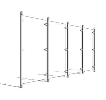 现代玻璃护栏su模型