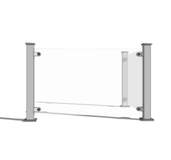 现代玻璃护栏su模型