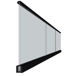 现代玻璃护栏su模型