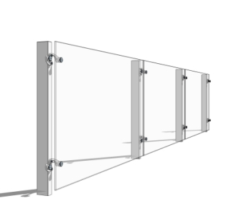 现代玻璃护栏su模型