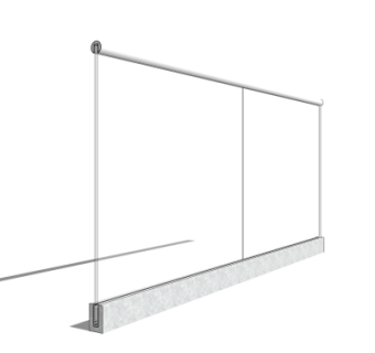 现代玻璃护栏su模型