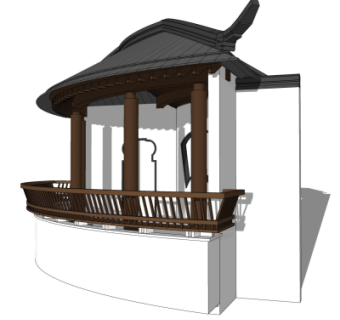 中式长廊免费su模型