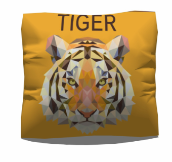 现代布艺抱枕su模型