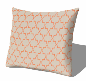 现代布艺抱枕su模型