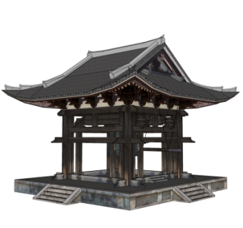 中式凉亭su模型