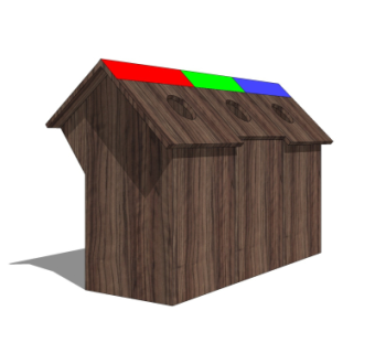 中式垃圾桶su模型