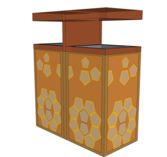 现代垃圾桶su模型