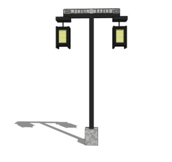 中式路灯su模型