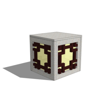 中式草坪灯su模型