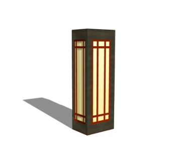 中式草坪灯景观灯su模型