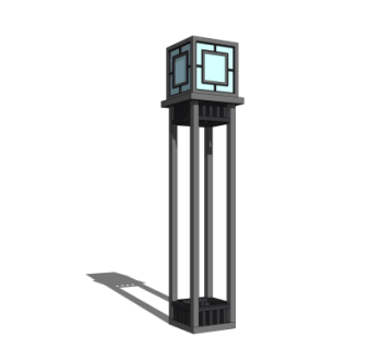 中式草坪灯景观灯su模型