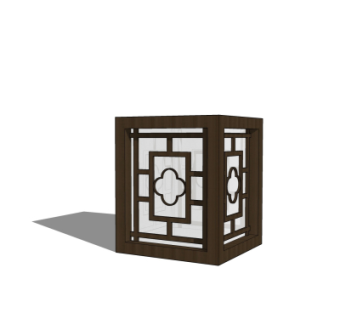 中式草坪灯su模型