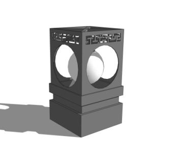 中式草坪灯su模型