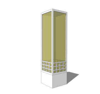 中式草坪灯su模型