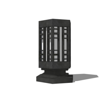 中式草坪灯景观灯su模型