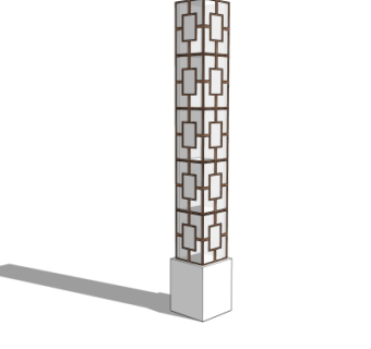 中式路灯景观灯su模型