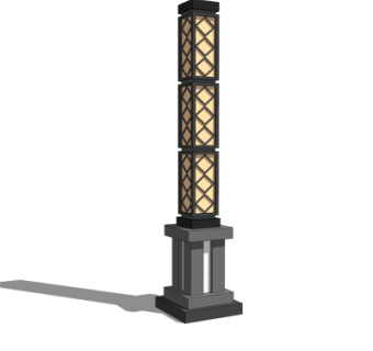 中式路灯景观灯su模型