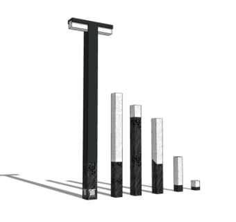 新中式路灯景观灯su模型