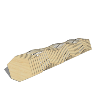 现代户外公用椅su模型