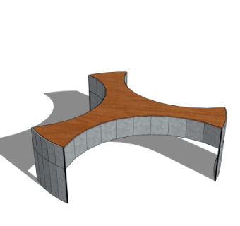 现代公用椅su模型