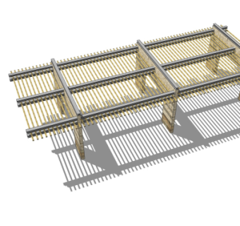 现代廊架su模型