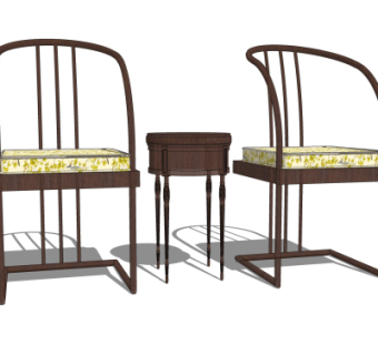 中式圈椅su模型