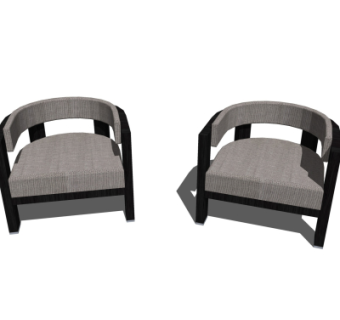 中式单椅su模型