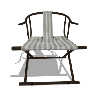 中式折叠椅su模型