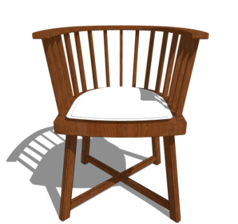 中式实木圈椅su模型