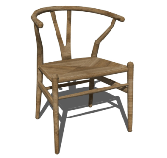 中式实木圈椅su模型