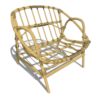 现代休闲椅su模型