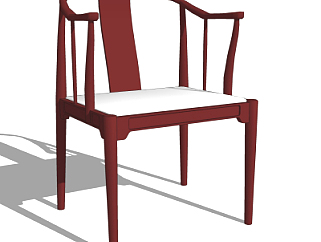 <em>中式</em>实木圈椅su模型