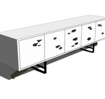 现代电视柜su模型