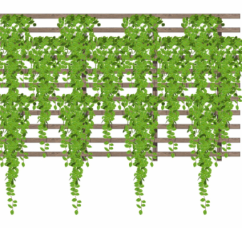 现代藤曼背景墙su模型