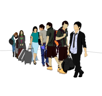 现代人物组合su模型