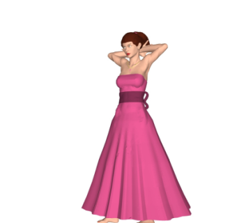 现代女士su模型