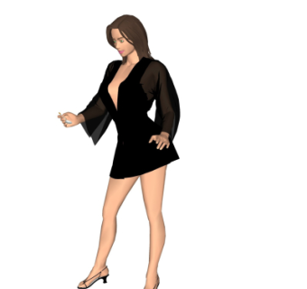 现代女士su模型