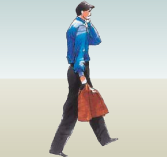 现代2d手绘人物组件su模型