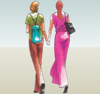 现代2d手绘人物组件su模型