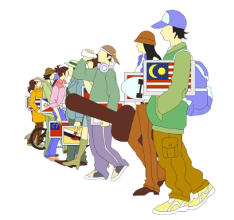 现代人物组合su模型