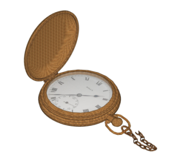 现代怀表su模型