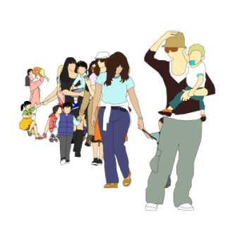 现代人物组合su模型