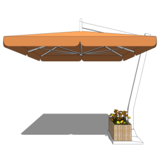 现代雨棚su模型