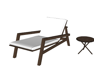 新中式躺椅su<em>模型</em>