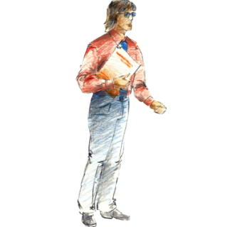 现代2d手绘人物组件su模型